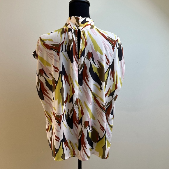 Worthington High Neck 3 Button Blouse - Picture 3 of 3